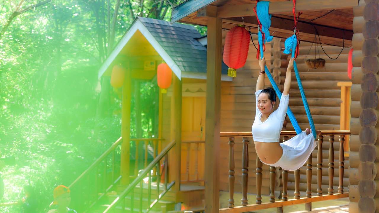 美景如画，百“花”争艳，老界岭评选最美瑜伽人