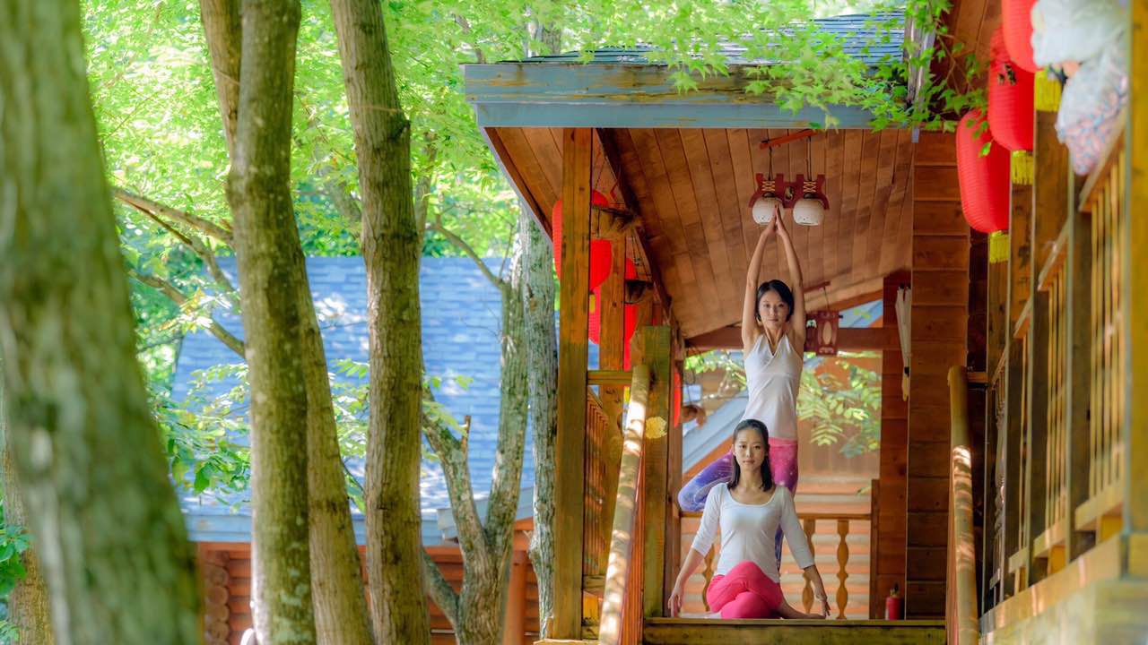 美景如画，百“花”争艳，老界岭评选最美瑜伽人