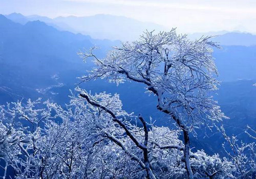老君山雪景 一种令人无法忘怀的画面！