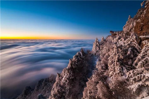 登老君山顶 看云海翻涌 雾凇仙境 登老君山顶 看云海翻涌 雾凇仙境