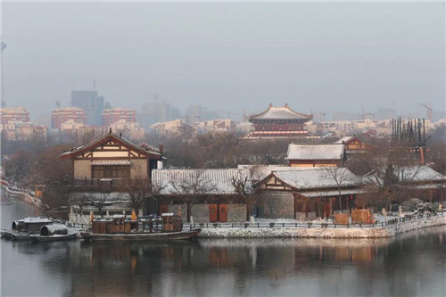 有一种美,是雪后初晴的清明上河园 有一种美,是雪后初晴的清明上河园