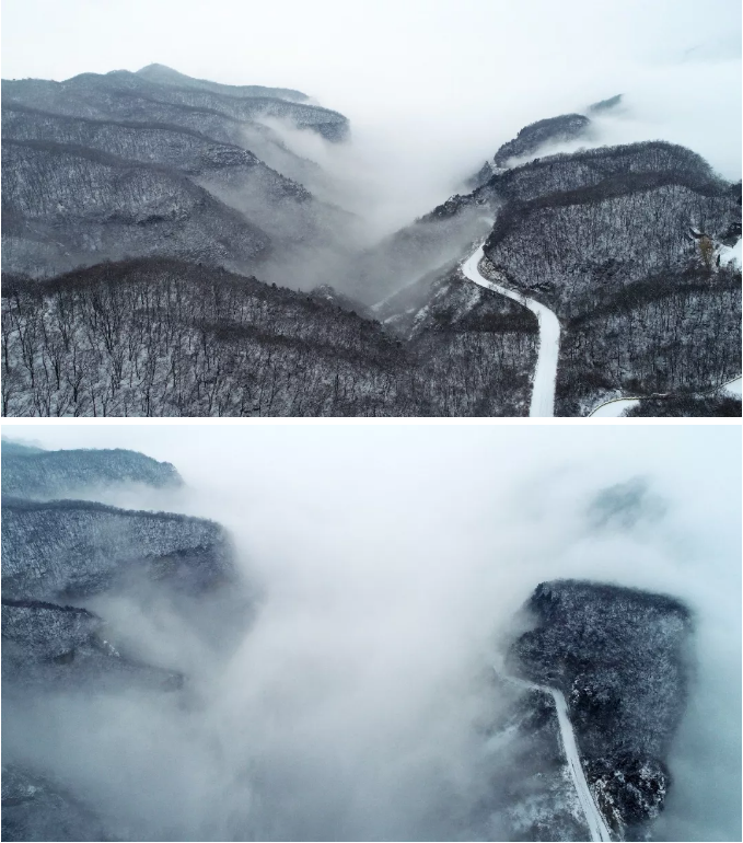 云台山遇上大雪！美景太震撼了！