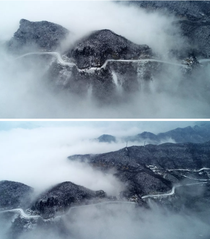 云台山遇上大雪！美景太震撼了！