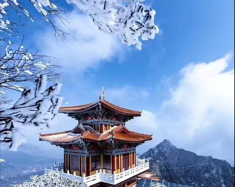 纷扬桃花雪，春满白云山