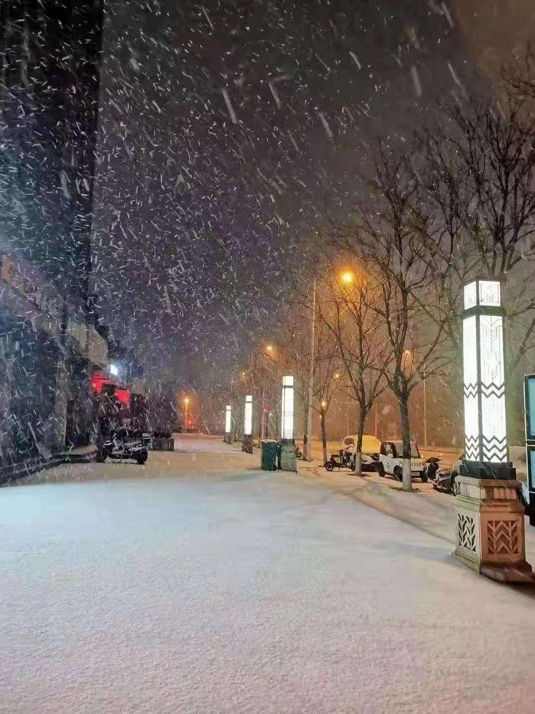 汪太银:  郑州真的下雪了