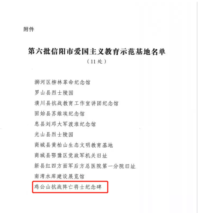 喜讯|鸡公山景区榜上有名